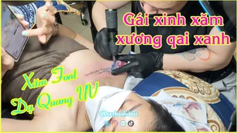 Xăm hình bé xinh xăm dạ quang UV siêu đẹp | Lee Thành Đnai