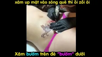 Xăm Up mặt vào sông quê cùng bé xinh 2k3 #leethanhdnai #tattoo #timelasp | Lee Thành Đnai