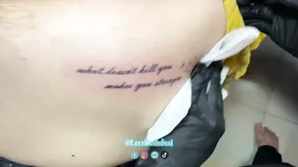 Font tattoo siêu nét lưng trần bé 2k5 | Lee Thành Đnai #4