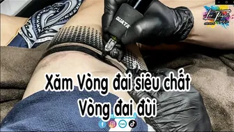 Hình xăm vòng đai giò siêu chất | Lee Thành Đnai