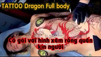 Không m.ặ.c gì cô gái xăm full người rồng quần k.ín body | Lee Thành Đnai #1