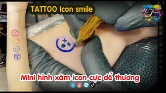 TATTOO hình xăm dể thương icon Smile mặt cười cho bé xinh 2k5 | Lee Thành Đnai