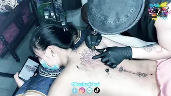 TATTOO hình xăm mandalas l.ưng đẹp bé 2k2 | Lee Thành Đnai #3