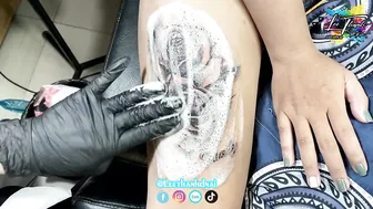 TATTOO xăm hoa hồng Rose 3D siêu thực | Lee Thành Đnai #4