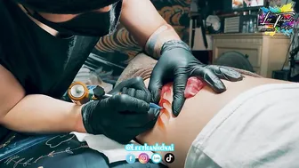 TATTOO xăm vòng 2 eo bé xinh 2k4 | Lee Thành Đnai #4