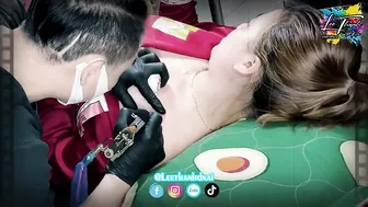 TATTOO xăm ngựz xương quai xanh vòzg 1 siêu bzự | Lee Thành Đnai #2