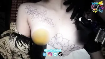 TATTOO Xăm hoa ngựz show 2 nhân Bánh bao bao TO bé xinh 2k4 | Lee Thành Đnai #3