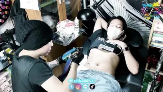 TATTOO xăm eo không tê hình xăm cô gái siêu đẹp | Lee Thành Đnai #2