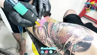 TATTOO Fish KOI cá hóa long hình xăm cá chép xăm hình nhật cổ | Lee Thành Đnai #4