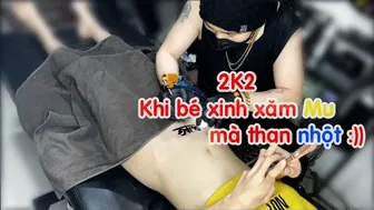 TATTOO bé xăm ngay M U nhột nhột cô nhỏ | Lee Thành Đnai