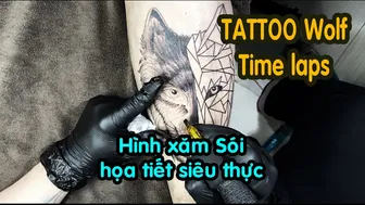 Full clip hình xăm sói TATTOO wolf | Lee Thành Đnai #1