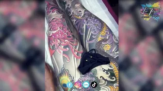 Gái xinh xăm kín người full body tattoo japane skin | Lee Thành Đnai #2