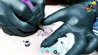 TATTOO xăm hoa sen cho cô gái có l.ưng đẹp | Lee Thành Đnai #2