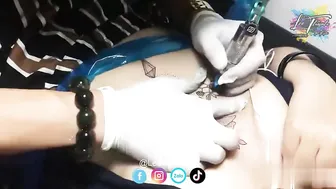 TATTOO hình xăm ngực xăm hoa bé 2k | Lee Thành Đnai #3