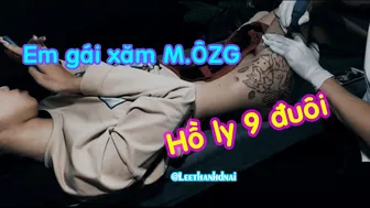 TATTOO hình xăm cáo hồ ly 9 đuôi bé xinh 2k 4 | Lee Thành Đnai