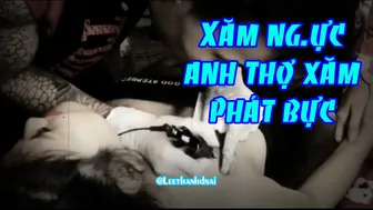 TATTOO xăm ngưz cô gái gồng mình anh thợ xăm phát qạo | Lee Thành Đnai