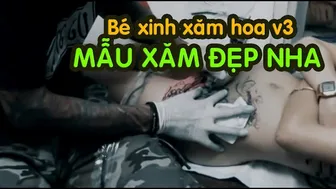 TATTOO bé xinh xăm hình v3 sườn eo hình xăm đẹp nhé | Lee Thành Đnai