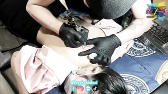 TATTOO cô gái 2k2 l.ưng tr.ần xăm hoa sen thuần khiết | Lee Thành Đnai #3