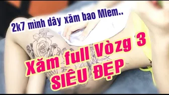 XĂM HÌNH bé xinh xăm hoa full vòzg 3 to | Lee Thành Đnai