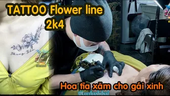 TATTOO bé 2k4 hình xăm ngựz hoa tĩa xương qai xanh xăm siêu đẹp | Lee Thành Đnai