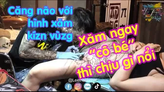 TATTOO Cận cảnh xăm bướm gái xinh bao xịn xò hình xăm #shorts | Lee Thành Đnai #1