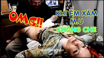 TATTOO Xăm M*U Gái dân play 2k3 xăm hình cực chất | Lee Thành Đnai #1