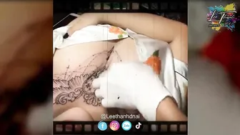 TATTOO Bé xinh 2k v1 siêu b*ự xăm đẹp cánh thiên thần | Lee Thành Đnai #2