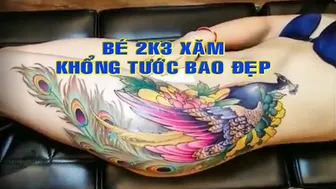 XĂM HÌNH bé 2k3 xăm full khổng tước bao đẹp | Lee Thành Đnai #1