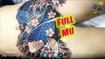 TATTOO Gái xinh 2k5 Xăm hình full M U cá chép cực đẹp | Lee Thành Đnai #1