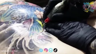 TATTOO Gái xinh 2k5 Xăm hình full M U cá chép cực đẹp | Lee Thành Đnai #4