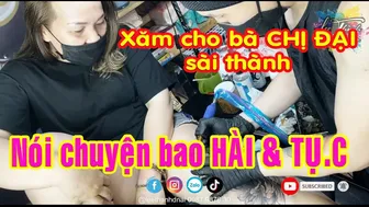 TATTOO xăm cho bà Chị 2 giang hồ bao lầy lội | Lee Thành Đnai