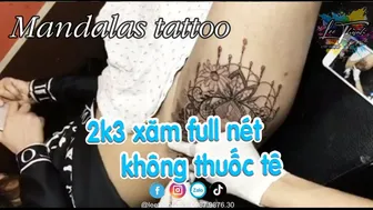 TATTOO hình xăm đùi mandalas cực chất cho bé 2k3 | Lee Thành Đnai #1