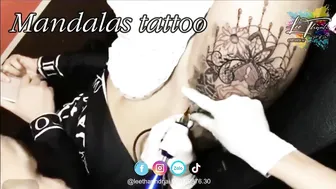 TATTOO hình xăm đùi mandalas cực chất cho bé 2k3 | Lee Thành Đnai #3