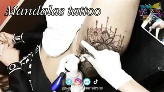 TATTOO hình xăm đùi mandalas cực chất cho bé 2k3 | Lee Thành Đnai #4