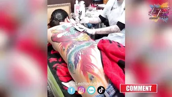 TATTOO xăm khổng tước be xinh full lưng | Lee Thành Đnai #2