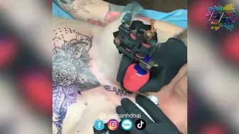 TATTOO xăm hình mandalas full ngự.c siêu v1 | Lee Thành Đnai