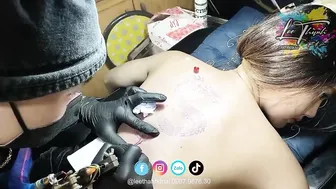 TATTOO xăm cho Hot girl 2k việt kiều lai tây best xinh | Lee Thành ĐNai #2