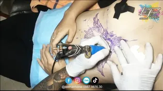 TATTOO bé xinh 2k 3 xăm nguz hình full mandalas | Lee Thành Đnai