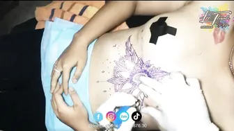 TATTOO bé xinh 2k 3 xăm nguz hình full mandalas | Lee Thành Đnai #2