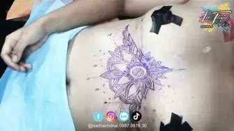 TATTOO bé xinh 2k 3 xăm nguz hình full mandalas | Lee Thành Đnai #4