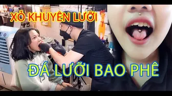 PIERCING Xỏ lưỡi bao phê | Lee Thành ĐNai