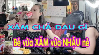 Bé xinh 2k dân play Sgòn vừa uống bia vừa xăm mới chất | Lee Thành Đnai