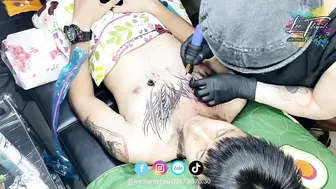 TATTOO full ngực hình xăm Hoa Văn Tribal | Lee Thành ĐNai #4