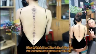 xăm hình hở lưng bé xinh 2k2 tattoo Mandalas | time lapse | Lee Thành Tats&Pies