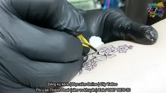 TATTOO hoa hồng mini cực xịn thợ làng tay nghề chuyên nghiệp | Lee Thành ĐNai #3