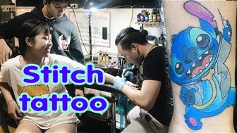 TATTOO Xăm 3D chibi Stitch lên cực đĩnh | Lee Thành ĐNai