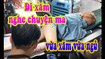 Bé heo đi xăm vừa nghe chuyện ma vừa ngủ | Lee Thành Tats&Pies #1