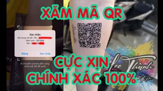 Xăm hình xăm mã QR quét chính xác 100%% cực chất và xịn xò | Lee Thành Tats&Pies