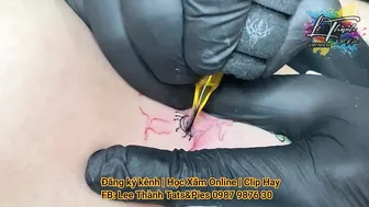 xăm hình ngực 2k3 hoa boppy cho bé xinh | Tattoo | Lee Thành Đnai #2