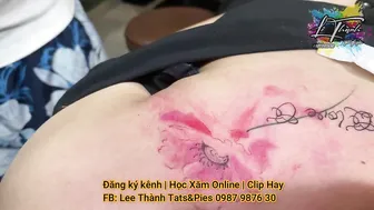 xăm hình ngực 2k3 hoa boppy cho bé xinh | Tattoo | Lee Thành Đnai #3